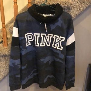 PINK Fleece neck Sweatshirt
